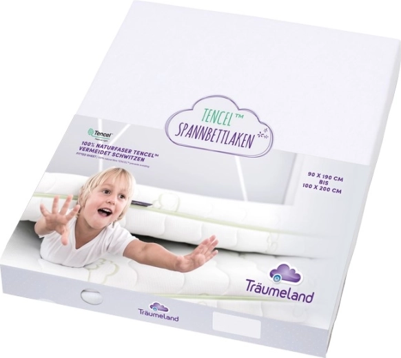 Träumeland plachta do juniorskej postele Tencel 90 × 200 cm biela