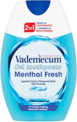 Vademecum 2v1 Menthol Fresh gélová zubná pasta 75 ml