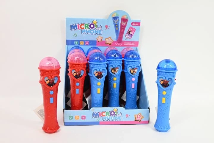 Hračkársky mikrofón so svetelnými a zvukovými efektmi 20,5 cm