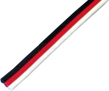 Trojžilový plochý servo kábel Futaba 3 × 0,33 mm - 1 m