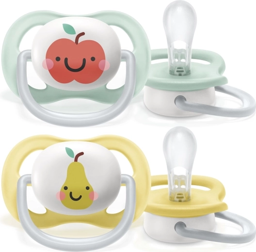 Philips Avent cumlík Ultra Air neutrálny jablko 0–6 m, 2 ks