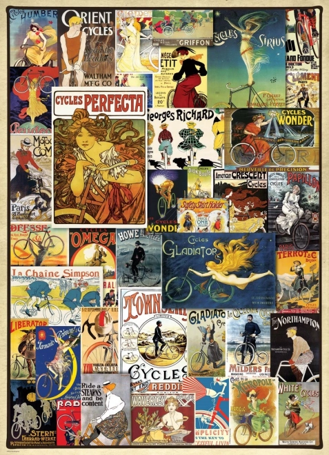 Eurographics puzzle Vintage cyklistické plagáty 1000 dielikov