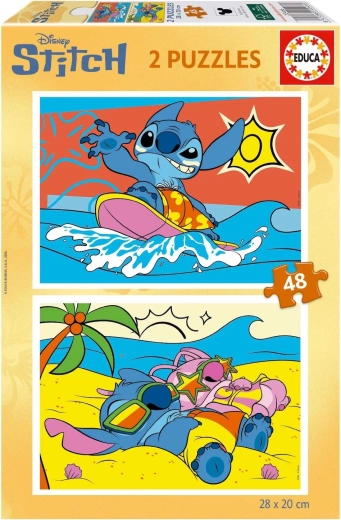 Educa detské puzzle Stitch 2x48 dielikov