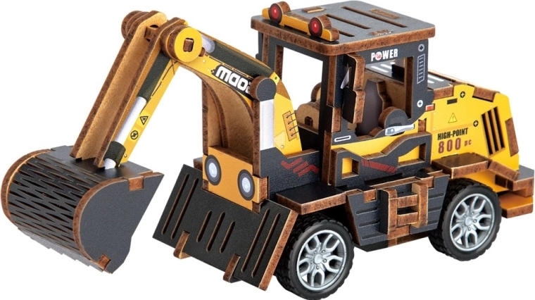 2Kids Toys 3D drevená skladačka bager