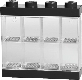 LEGO zberateľská vitrína na 8 minifigúrok – čierna