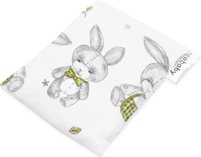 Mušelínový hrejivý a chladivý vankúšik s čerešňovými kôstkami NEW BABY Standard Rabbit