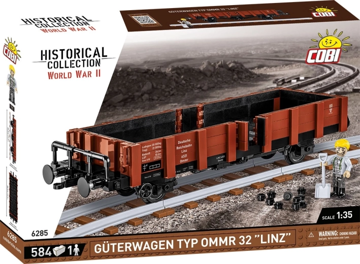 COBI historická kolekcia WWII nákladný vagón Güterwagen typ OMMR 32 Linz 1:35
