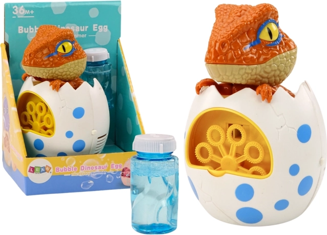 Stroj na bubliny Dino vo vajci s náplňou