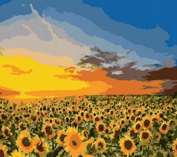 Norimpex maľovanie podľa čísel Slnečnice v poli 40 × 50 cm
