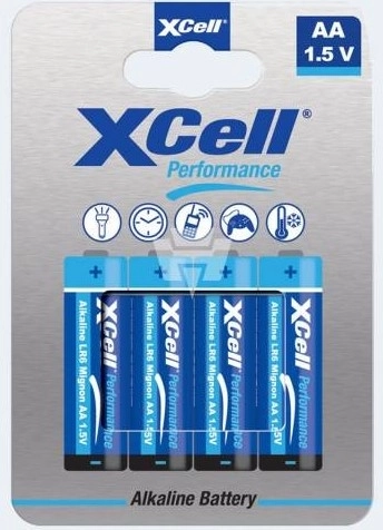 XCell alkalické batérie AA (mignon) LR6 1,5 V - 4 ks