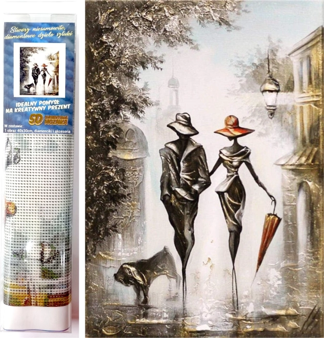 Diamantové maľovanie Romantická prechádzka 30x40 cm