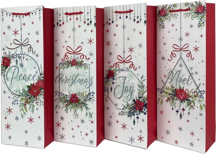 Vianočná darčeková taška na víno