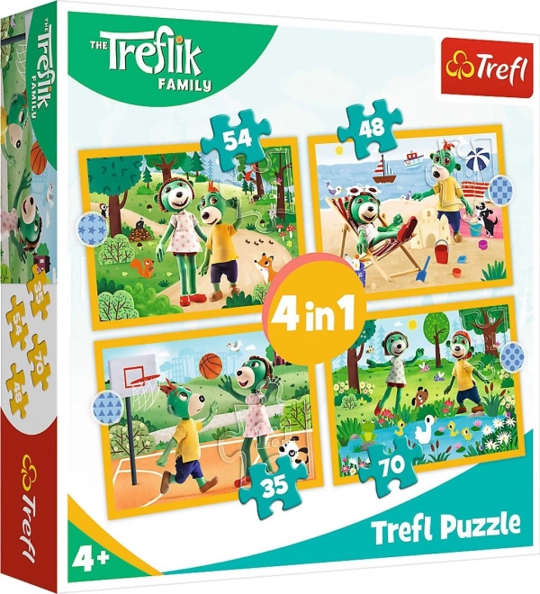 Puzzle Treflici na dovolenke 4v1 (35,48,54,70 dielikov)