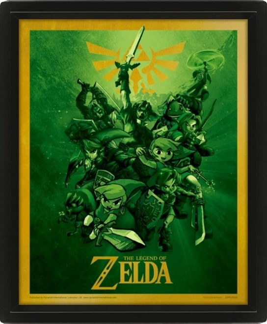 3D obraz ZELDA s lentikulárnou tlačou 23×28 cm