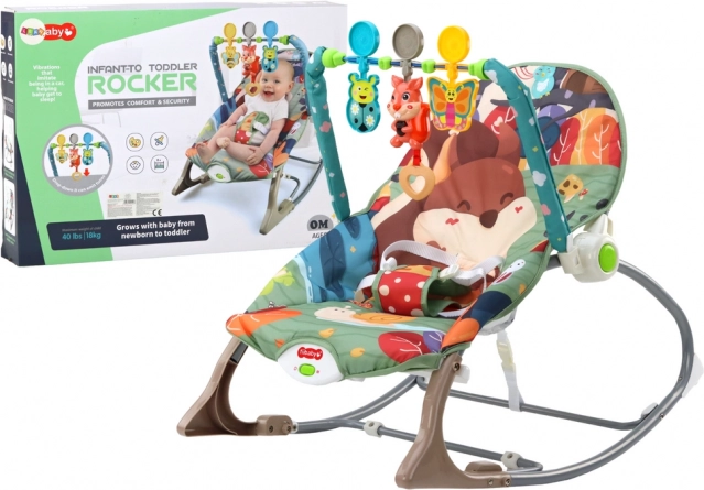 Hojdacie kreslo Lounger 2v1 Vibration Sound Fox