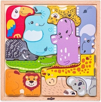 Woodyland drevené puzzle Zvieratká