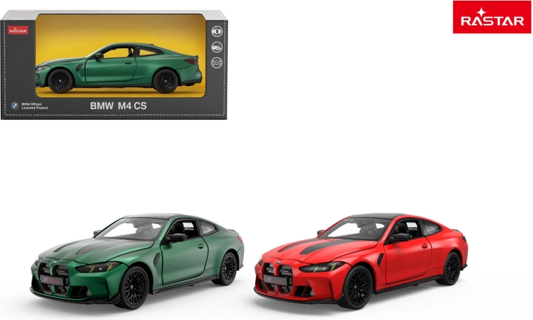 Kovový model auta Rastar BMW M4 CS 1:24 zelený - 1 kus