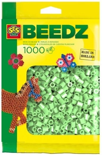 SES Creative zažehlovacie korálky svetlozelené 1000 ks