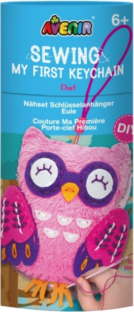 Súprava na ušitie kľúčenky - Sova