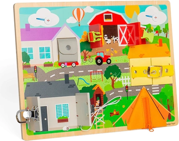 Motorická doska každodenných zručností BIGJIGS TOYS