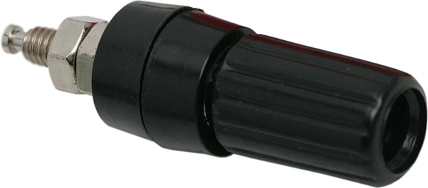 Panelová banánková zásuvka 4 mm čierna