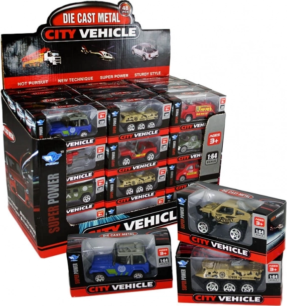 Kovový model auta alebo lietadla 1:64