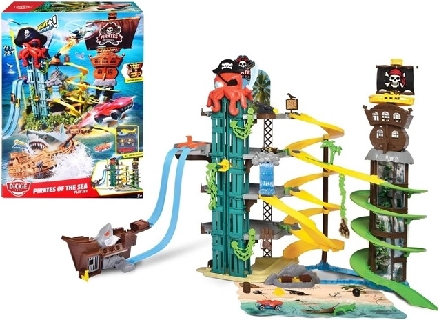 Dickie Toys piráti na mori – viacúrovňové parkovisko