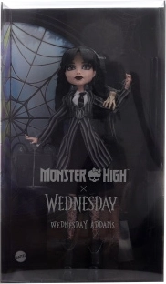 zberateľská bábika Wednesday Addams MONSTER HIGH v uniforme Nevermore