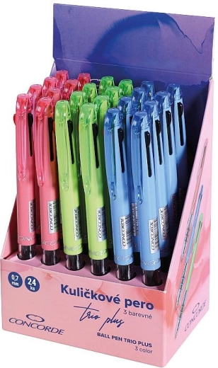 Guľôčkové pero CONCORDE Trio Plus, trojfarebné