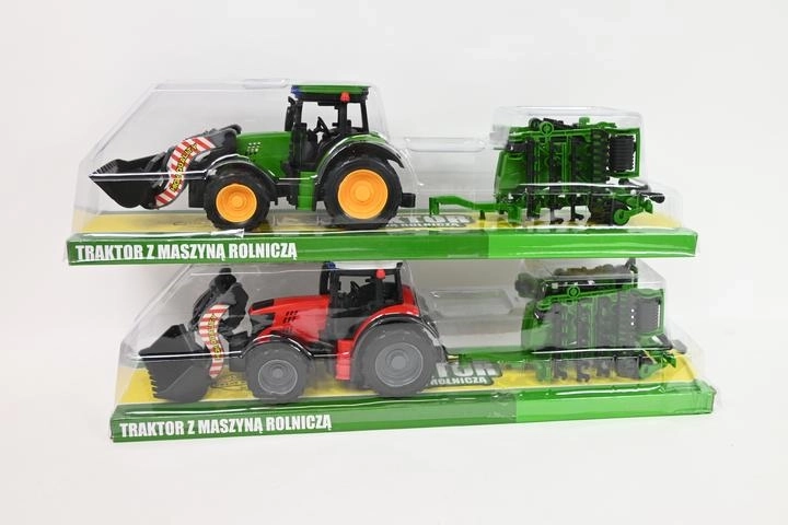 Traktor s poľnohospodárskym strojom (hračka)