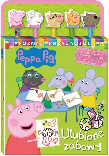 Prasiatko Peppa: Spoznaj priateľov 1 – Farebné zábavy (aktívna kniha so sadou písacích potrieb)