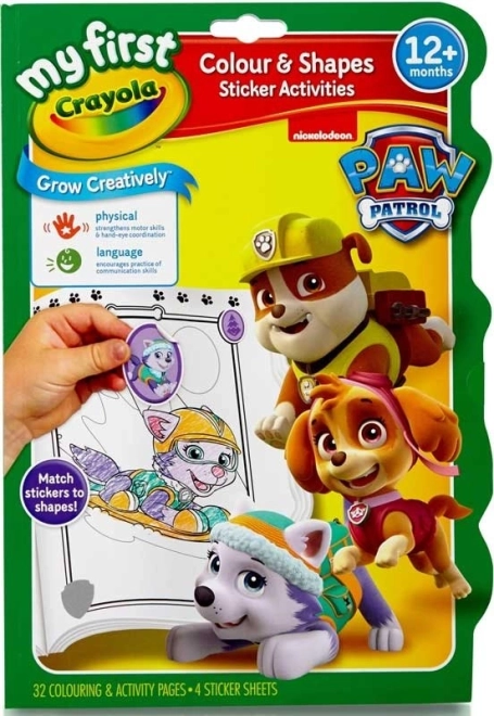 Crayola farebné tvary a farby PAW PATROL – aktívne omaľovánky