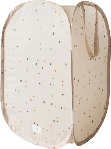 3 Sprouts skladací úložný kôš recycled terrazzo beige
