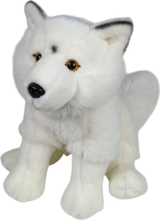 Plyšový biely vlk 26 cm