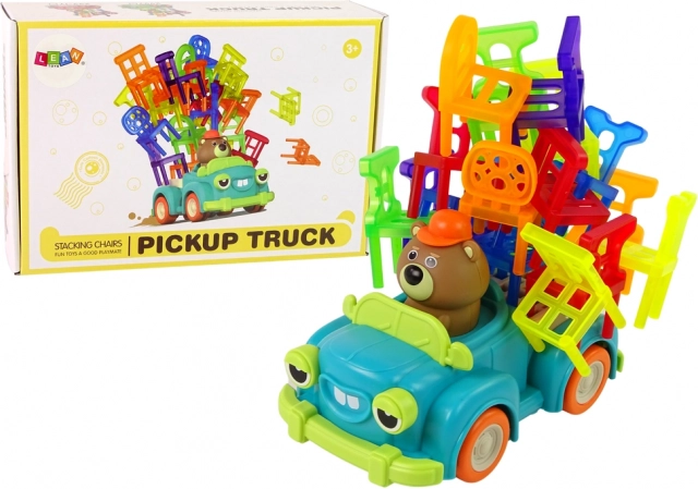 Zručnostná hra padajúce stoličky s pohyblivým autíčkom