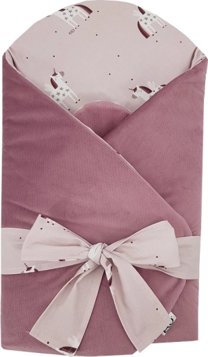 EKO zavinovačka velvet s kokosovou vložkou Unicorn 75 × 75 cm