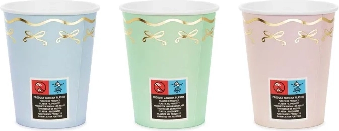 Party kelímky Kokardki (mašličky) mix 220 ml