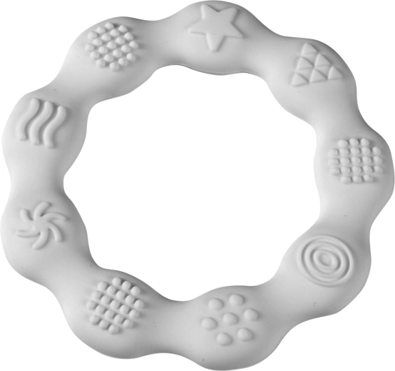 silikónové hryzadlo krúžok – biele