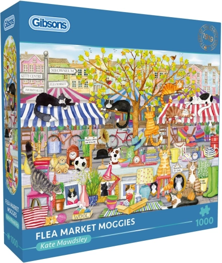 Puzzle Gibsons Mačací pouličný trh 1000 dielikov