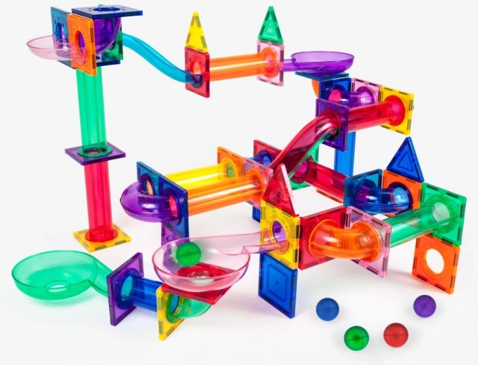Magnetická stavebnica PICASSO – 100 ks guľôčková dráha