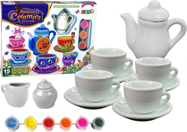 Kreatívna čajová súprava DIY na maľovanie porcelánu