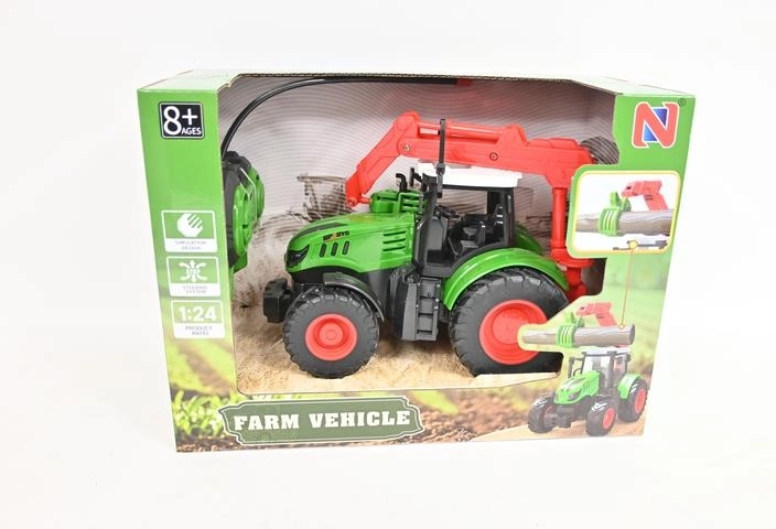 RC traktor s drapákom na drevo 1:24