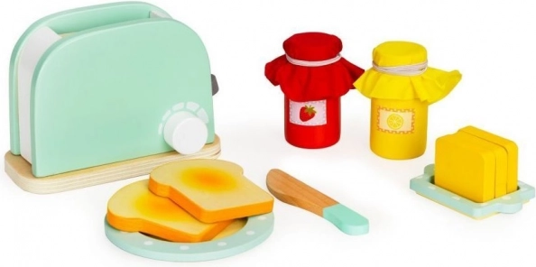 Drevený hriankovač s raňajkovou sadou