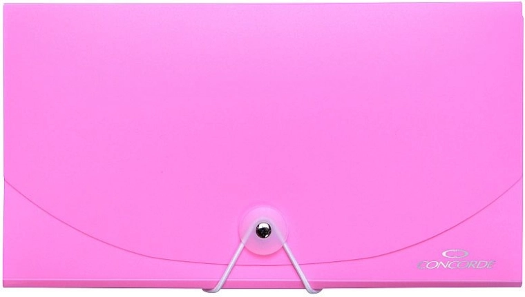 Dosky na dokumenty s gumičkou DL, 13 vreciek, pastelovo ružová