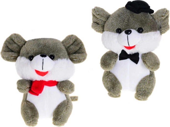 Plyšová myška baby 20 cm sediaca - 1 kus
