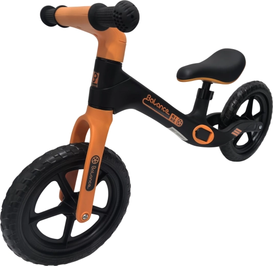 Balance Bike detské balančné odrážadlo čierno-oranžové