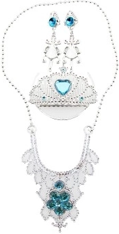 Detská sada krásy s korunou, náhrdelníkom a náušnicami