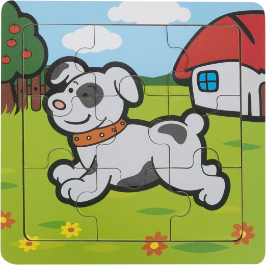 Babu edukatívne drevené puzzle pes