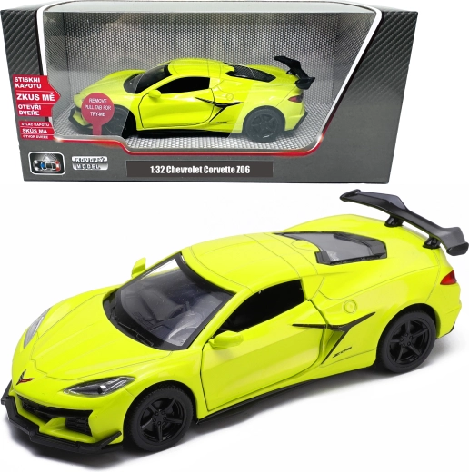 Kovový model Chevrolet Corvette C8 Z06 so svetlom a zvukom 1:32