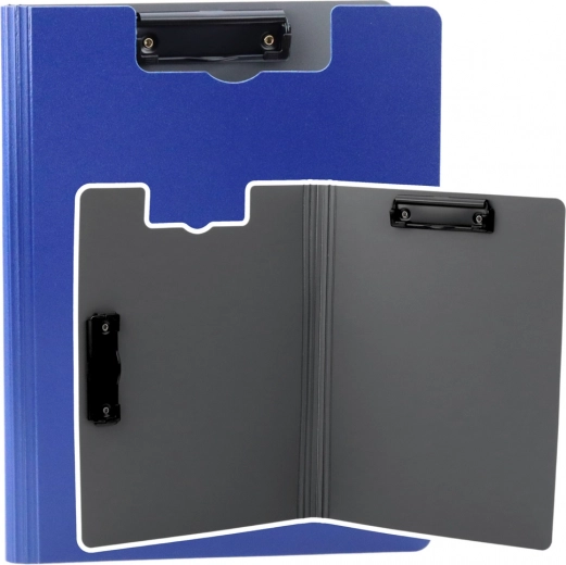 Podložka na písanie s dvoma klipmi A4 modrá